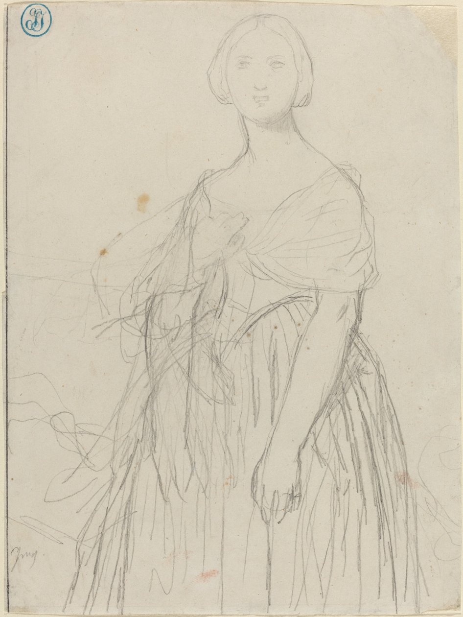 Esquisse pour Madame Moitessier - Jean Auguste Dominique Ingres