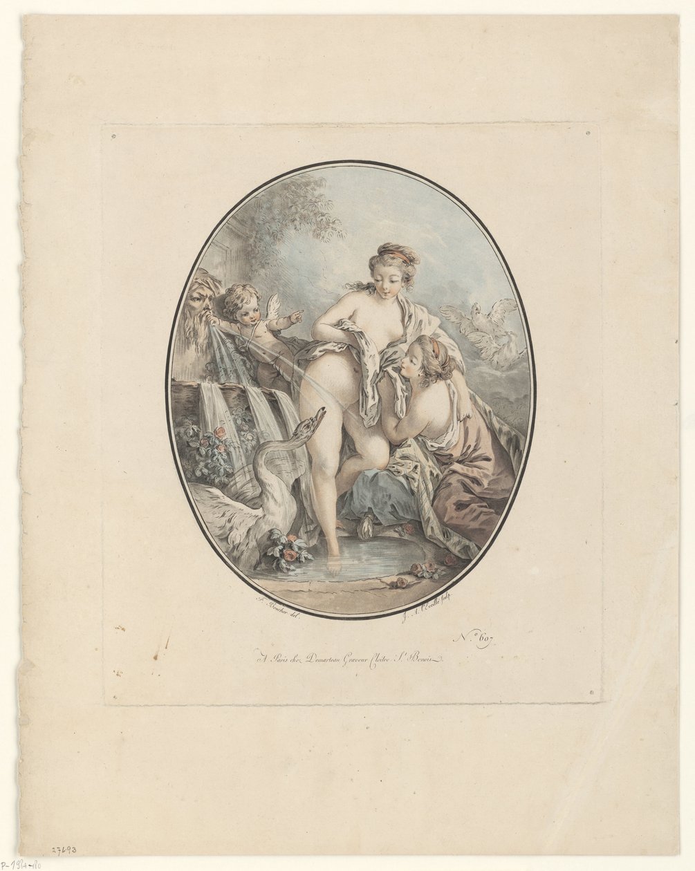 Léda et le cygne - Jean Augustin Léveillé