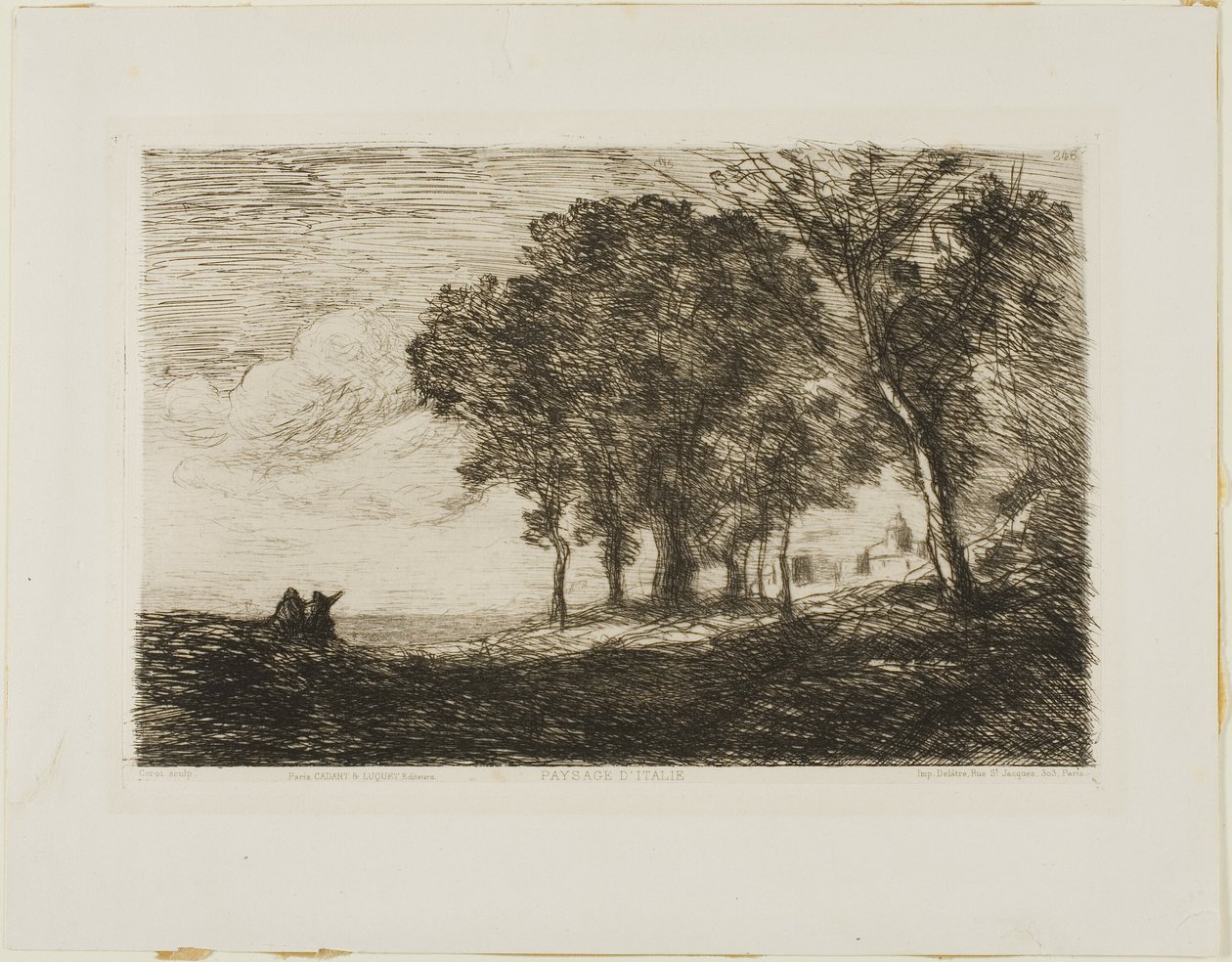 Paysage Italien - Jean Baptiste Camille Corot