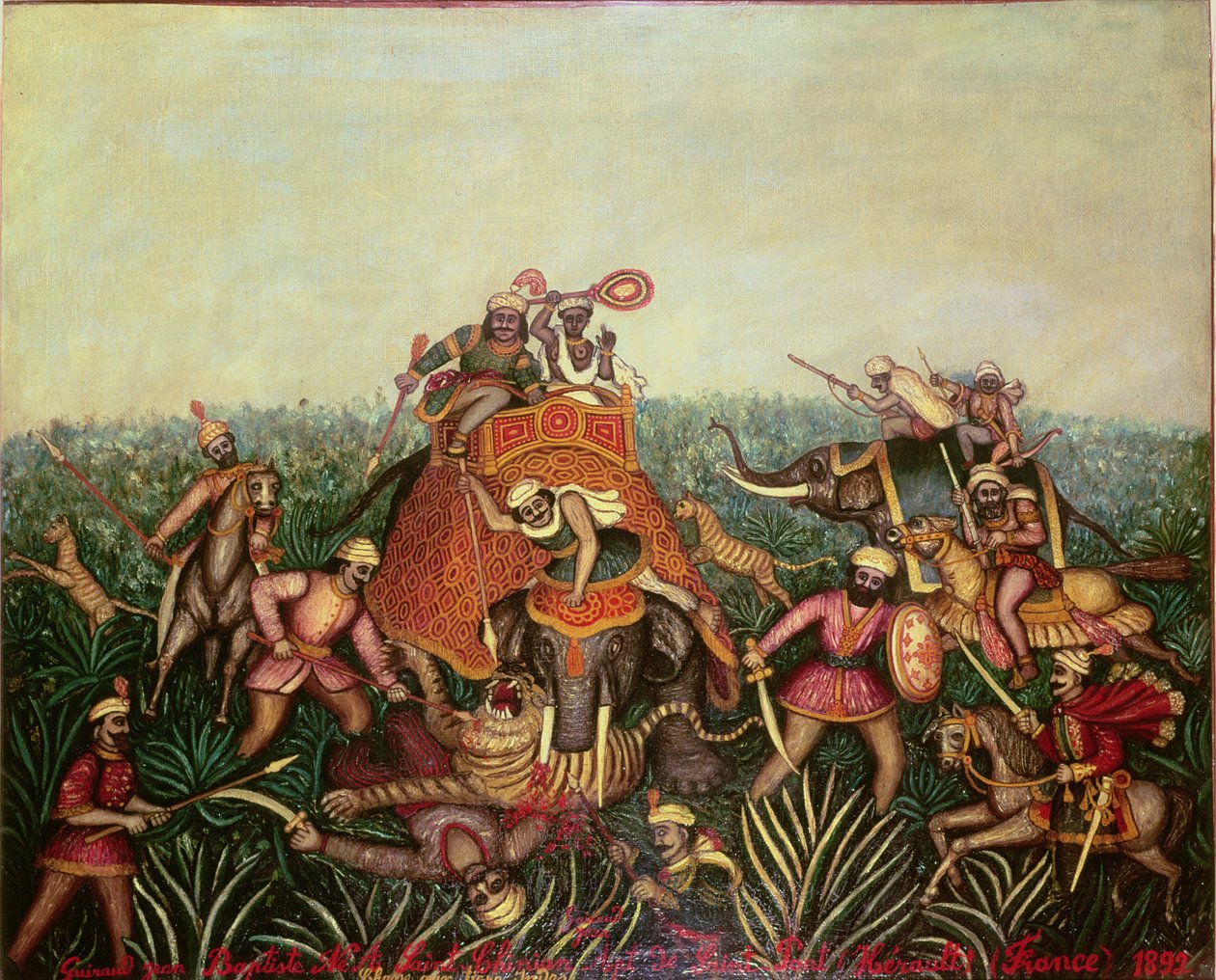 Chasse au tigre, 1892 - Jean Baptiste Guiraud