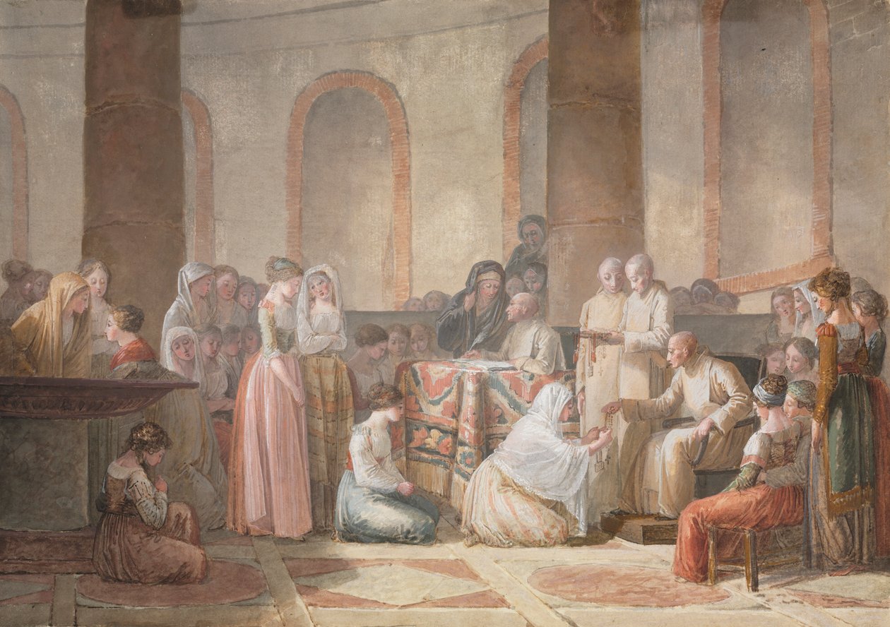La Distribution des chapelets, 1793 - Jean Baptiste Mallet