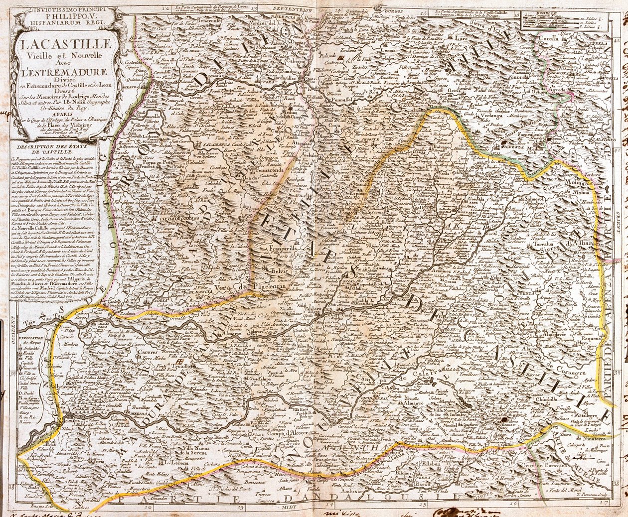 Carte de Castille (Espagne) - Jean Baptiste Nolin