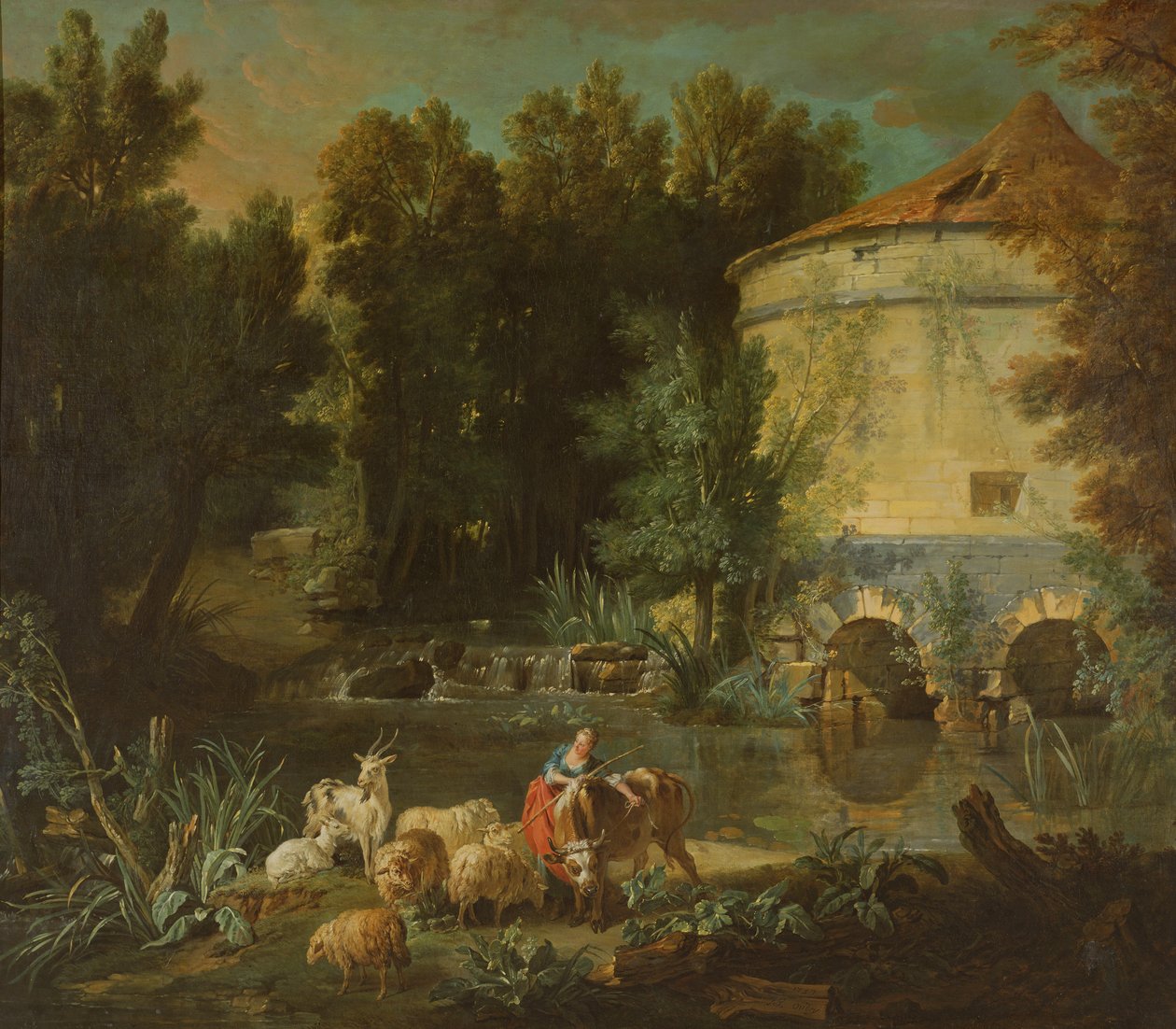 Paysage avec une Tour Ronde, 1737 - Jean Baptiste Oudry