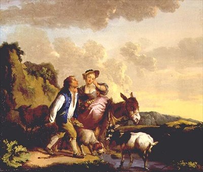 Cour amoureuse rustique - Jean Baptiste Pillement
