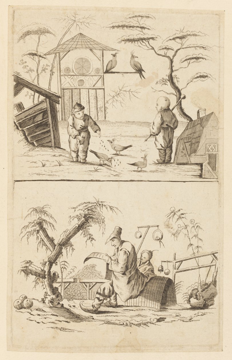 Deux scènes chinoises - Jean Baptiste Pillement