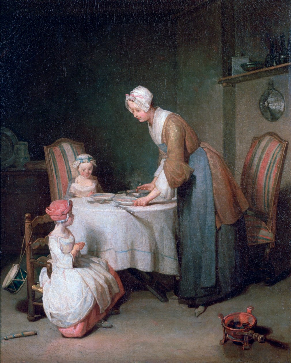 Dire la grâce, 1744 - Jean Baptiste Simeon Chardin