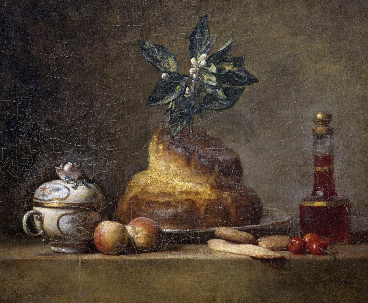Nature morte avec brioche - Jean Baptiste Simeon Chardin