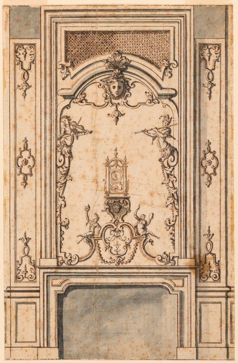 Conception pour une cheminée - Jean Bérain, the Elder