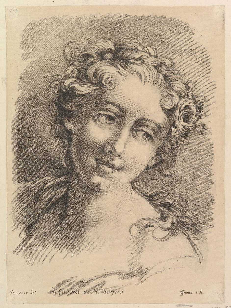 Tête de femme - Jean Charles François