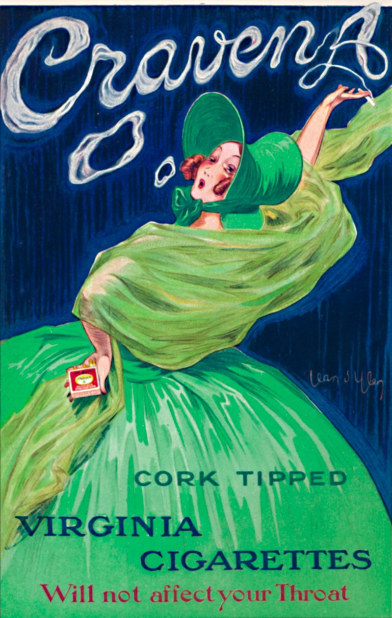 Craven A - Affiche anglaise, vers 1926 - Jean D