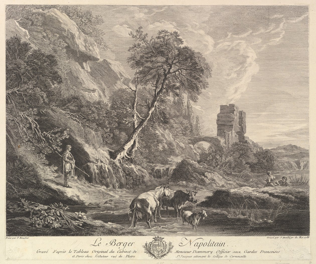 Berger napolitain, 1758 - Jean Daullé