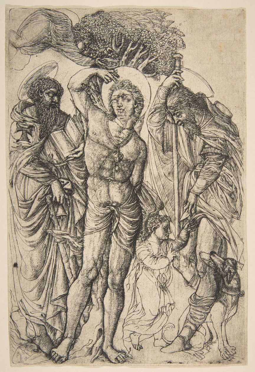 Saints Sébastien, Antoine et Roch. - Jean Duvet