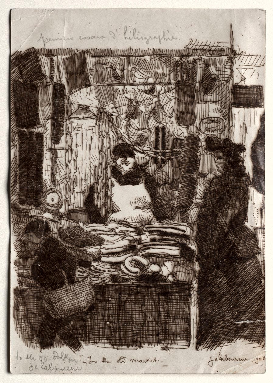Dans le Vieux Marché - Jean Emile Laboureur