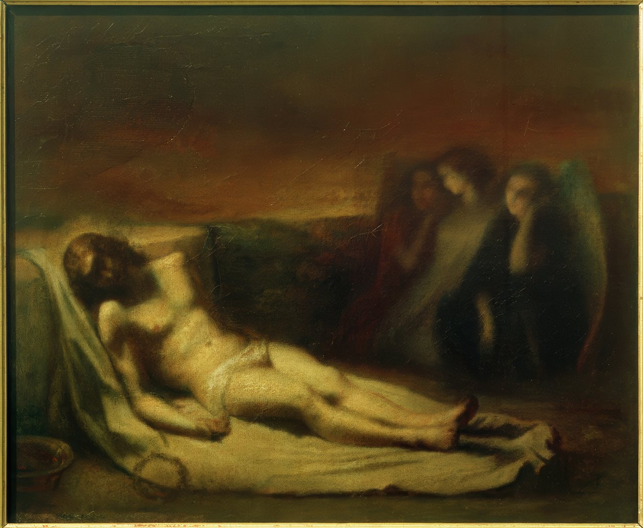 Corps du Christ avec des anges - Jean Francois Gigoux
