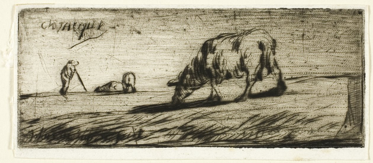 Un mouton broutant - Jean Francois Millet