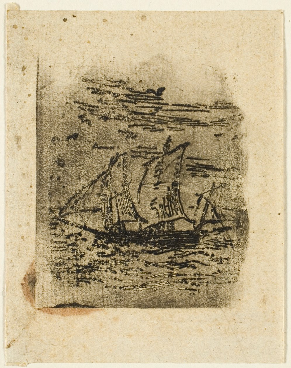 Un navire sous voile - Jean Francois Millet