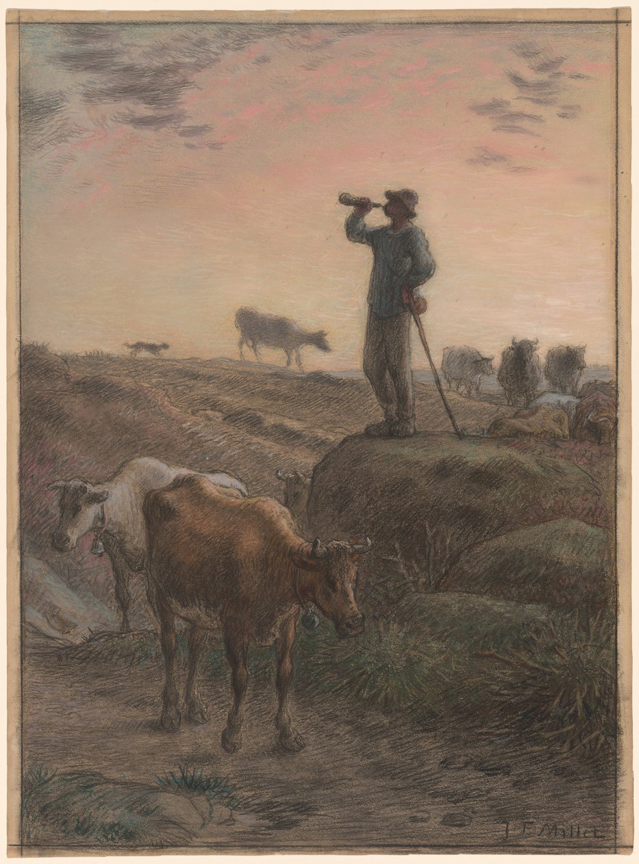 Rappel des vaches à la maison - Jean Francois Millet