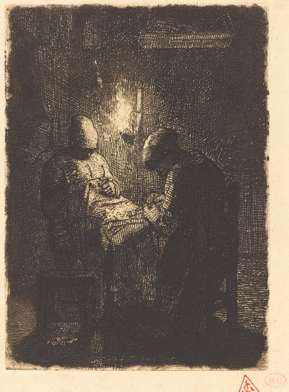 Soir (La viellee) - Jean Francois Millet