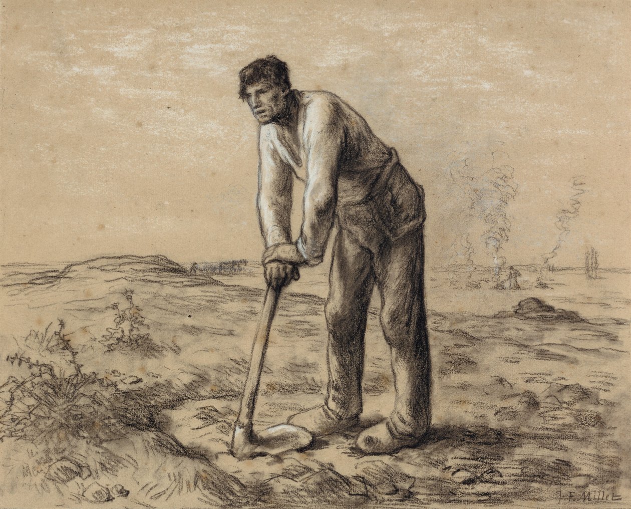 Homme avec une houe - Jean Francois Millet