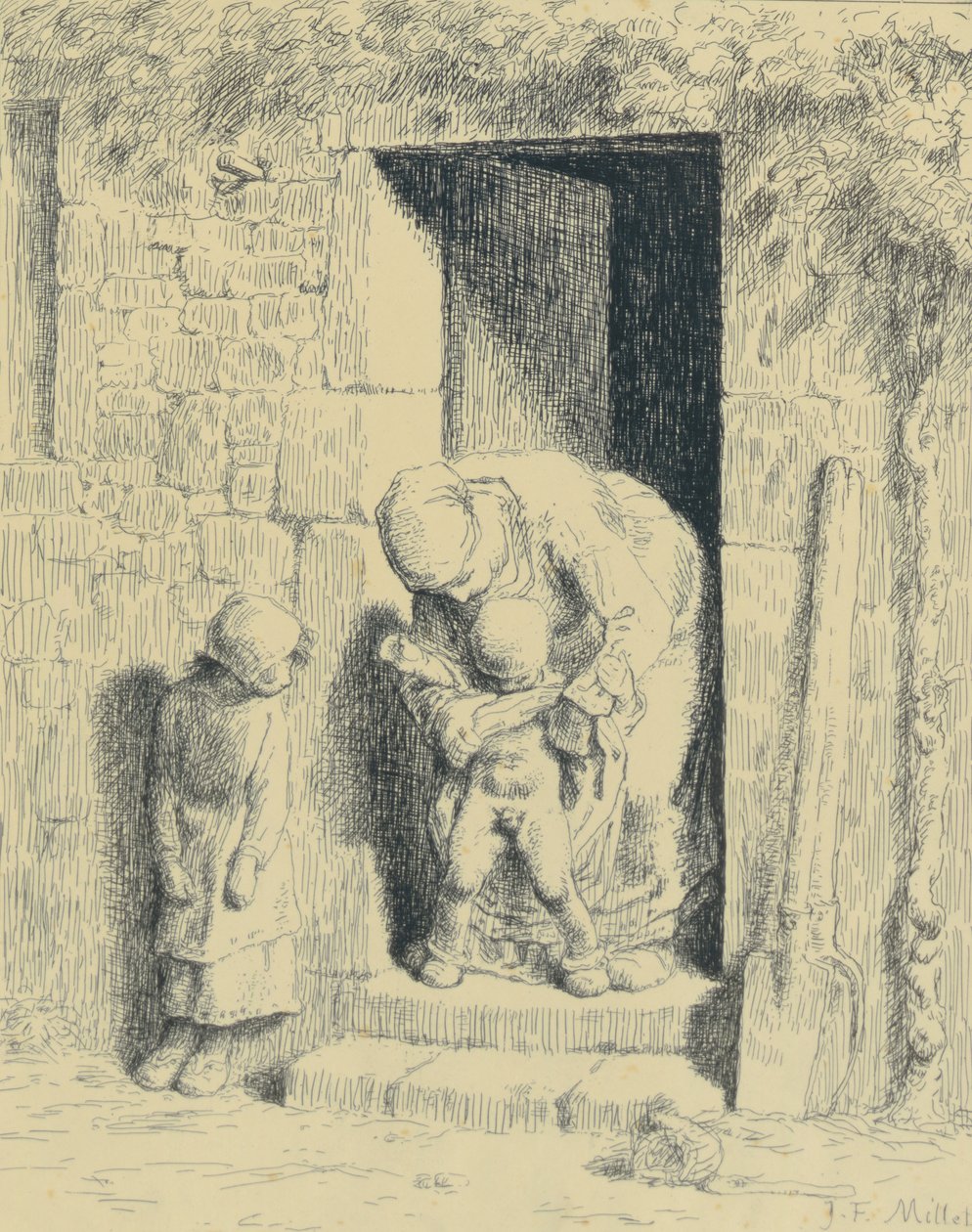 Soin maternel, 1862 - Jean Francois Millet