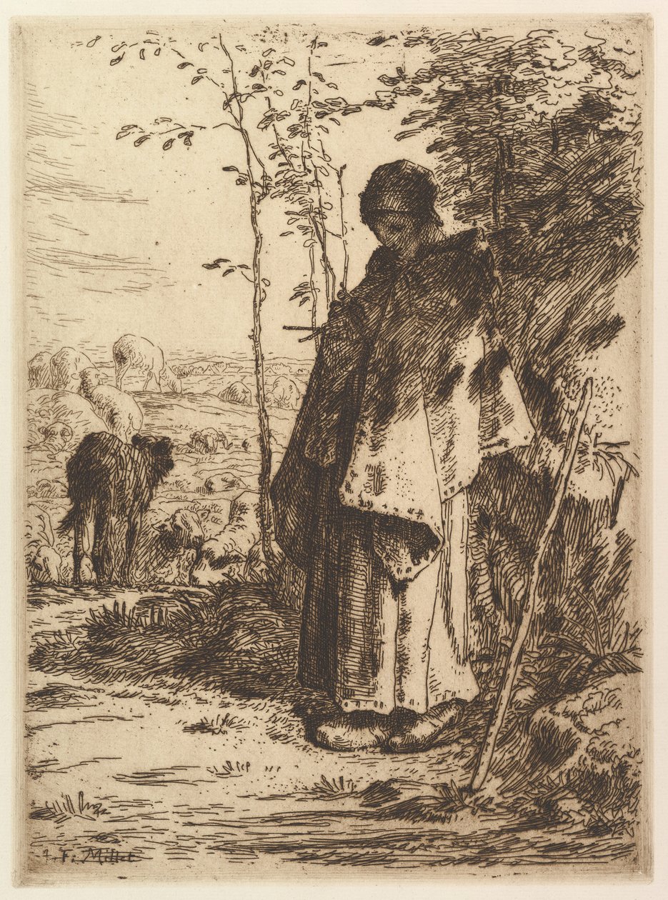 Bergère tricotant, 1862 - Jean Francois Millet