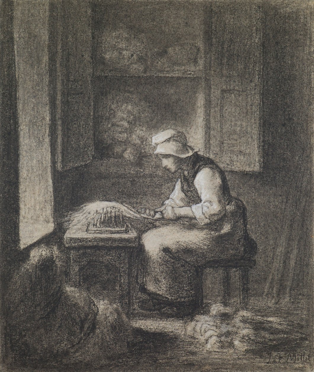 Le Cardeur - Jean Francois Millet