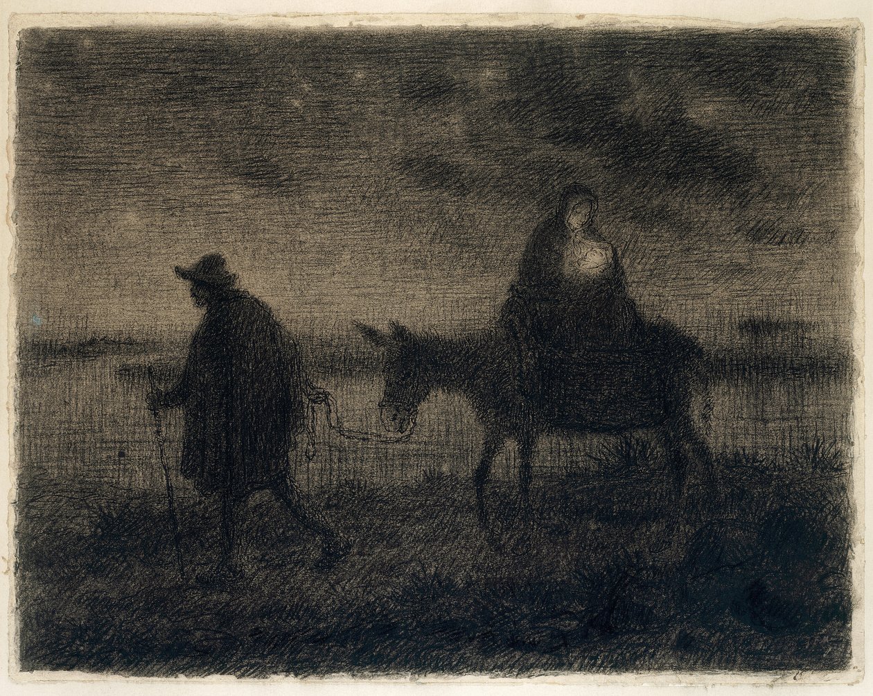 La fuite en Égypte - Jean Francois Millet