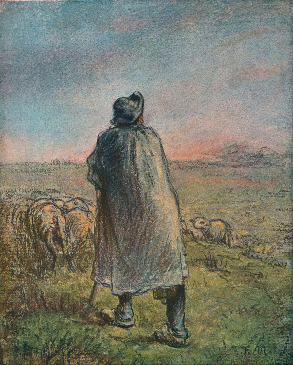 Le berger (19ème siècle) - Jean Francois Millet