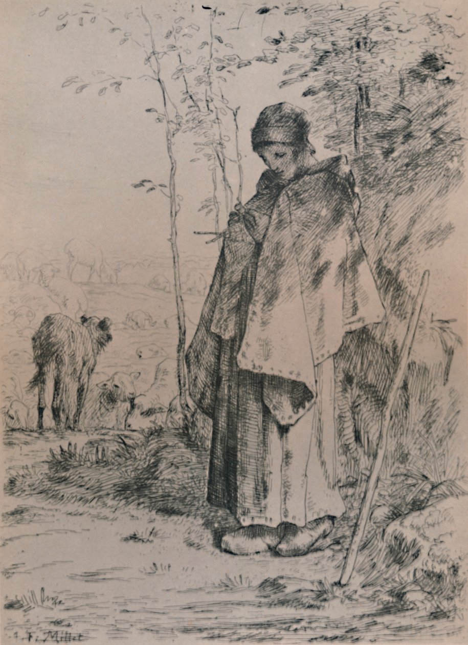 La bergère, 1862, 1946 - Jean Francois Millet