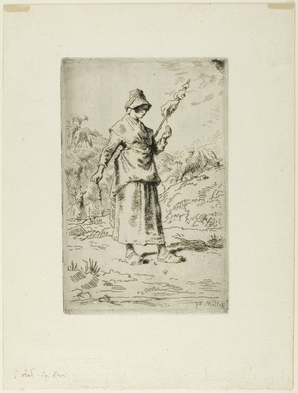 La fileuse - Jean Francois Millet