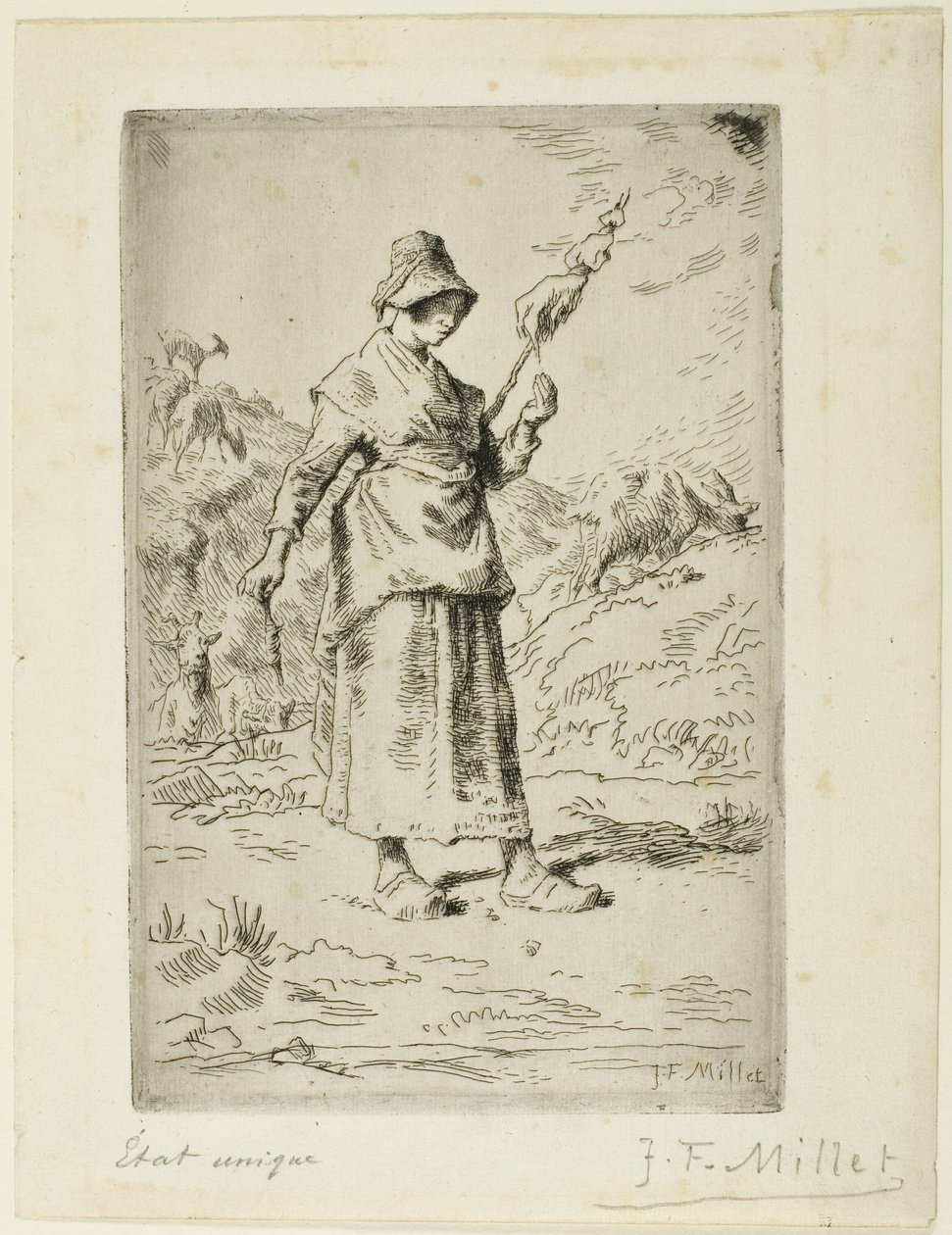Le fou - Jean Francois Millet