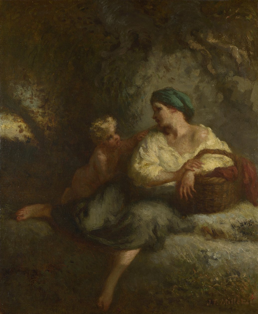 Le Chuchotement, c. 1846 - Jean Francois Millet