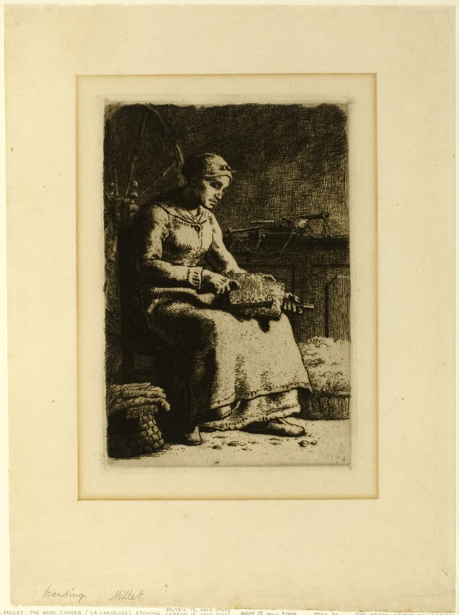 Le cardeur de laine - Jean Francois Millet