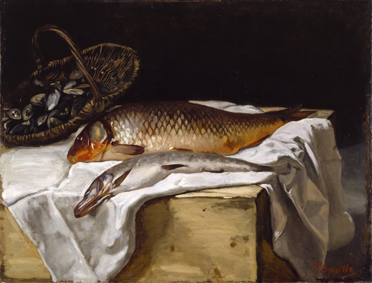 Nature morte avec poisson - Jean Frederic Bazille