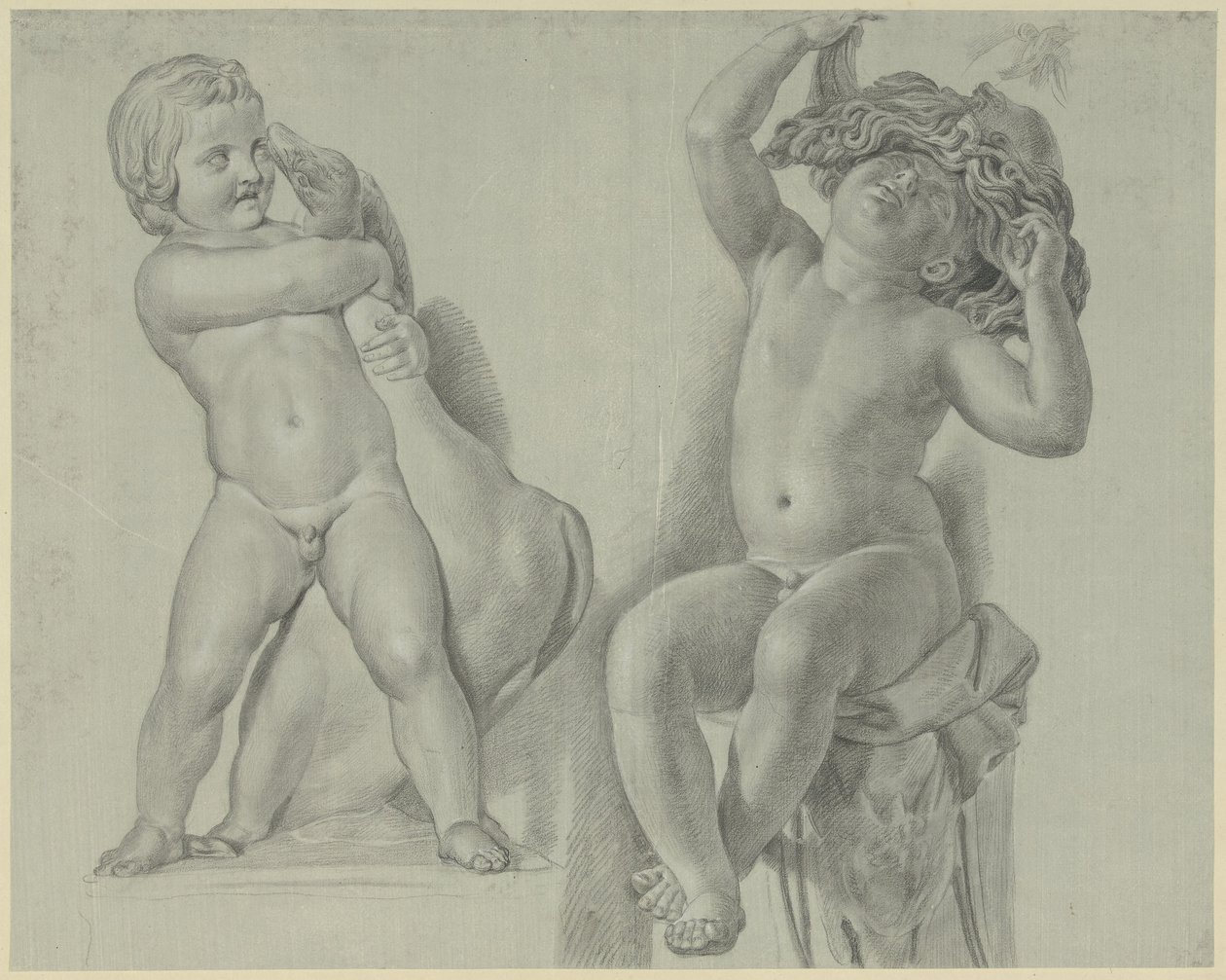 Deux études de sculptures d