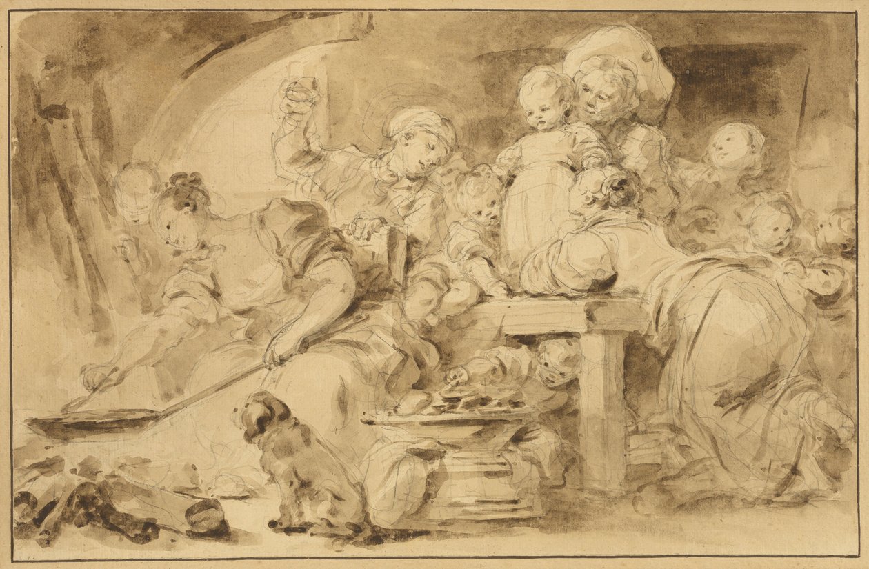 Le fabricant de crêpes - Jean Honore Fragonard