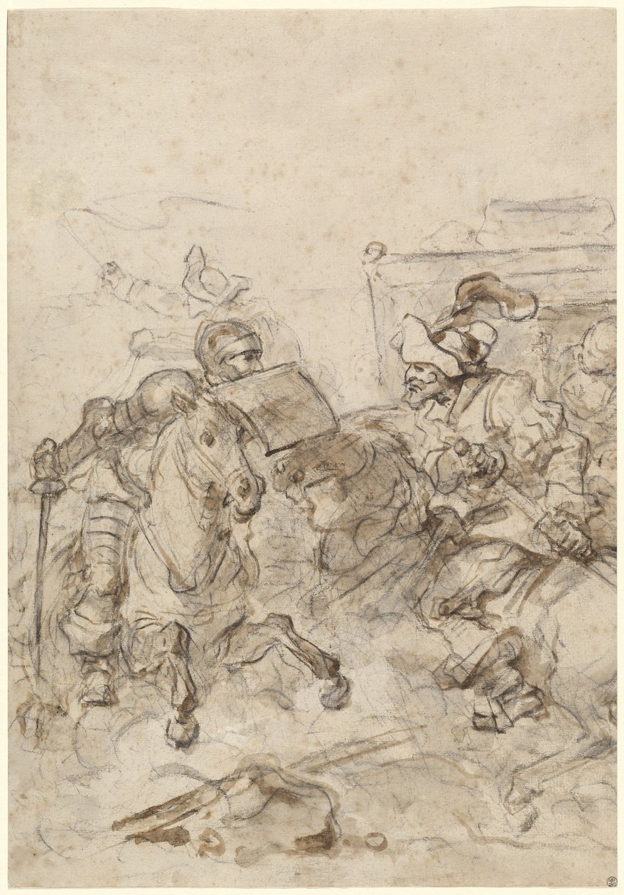 Don Quichotte attaquant le Biscayen - Jean Honore Fragonard