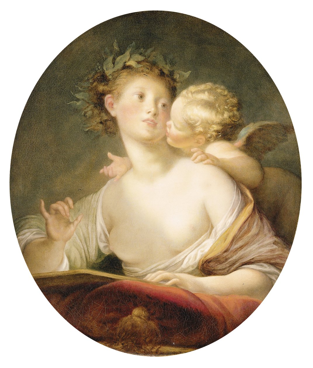 Sappho inspirée par Cupidon - Jean Honore Fragonard