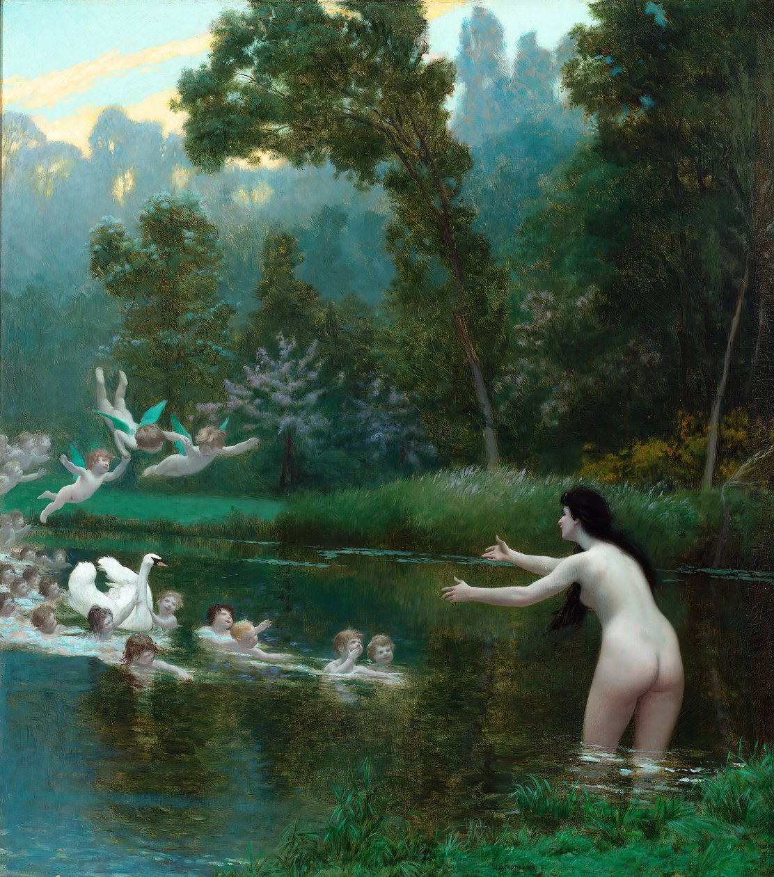 Léda et le cygne - Jean Leon Gerome