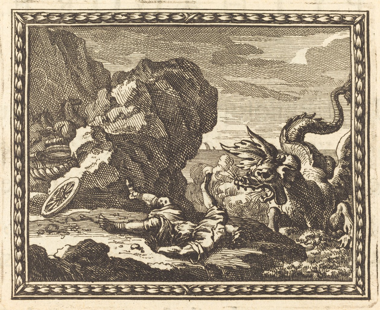 Hippolyte et le monstre marin - Jean Lepautre
