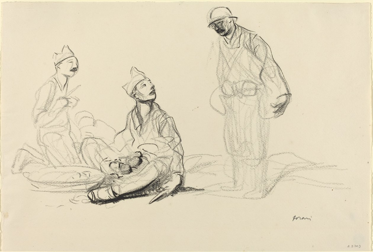 Soldats préparant un repas - Jean Louis Forain