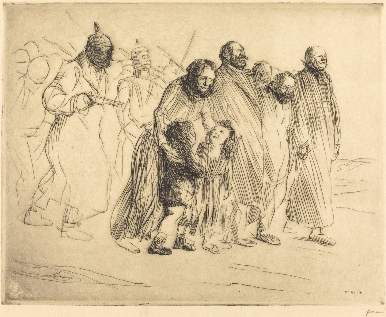 Les Notables (petite plaque) - Jean Louis Forain