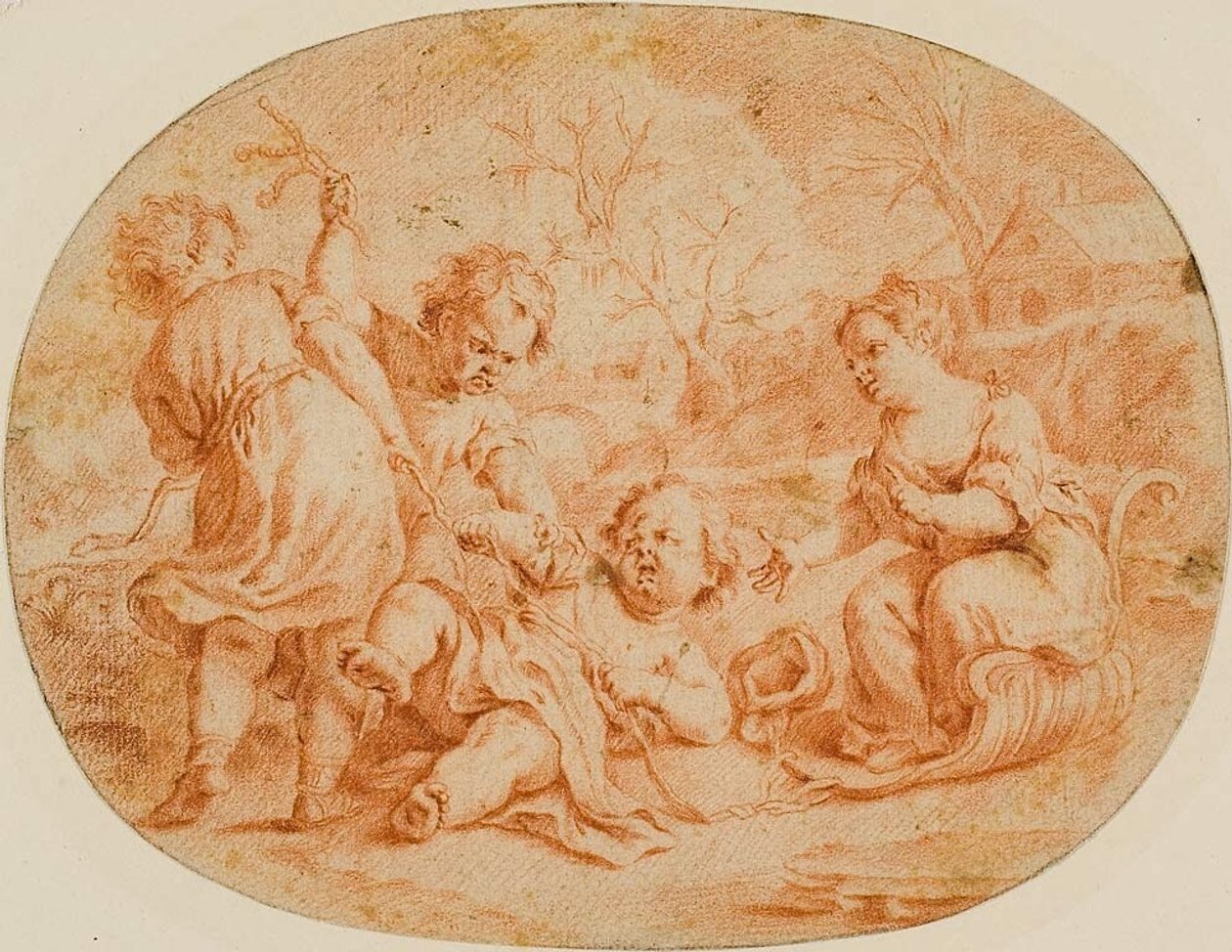 Scène allégorique avec des enfants qui se disputent - Jean Marc Nattier