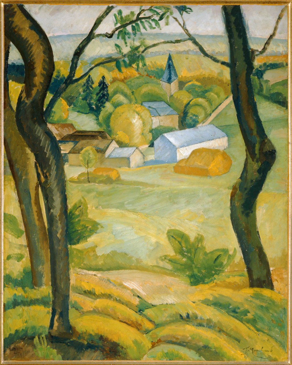 Villepreux … (painting on canvas) - Jean Marchand