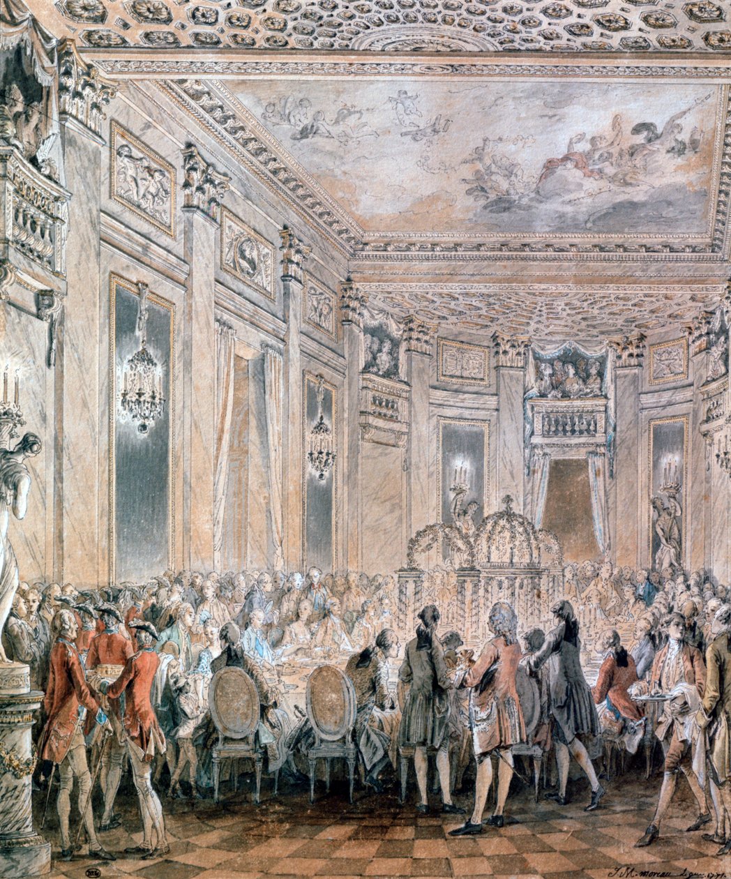 Fête à Louveciennes, 1771 - Jean Michel the Younger Moreau