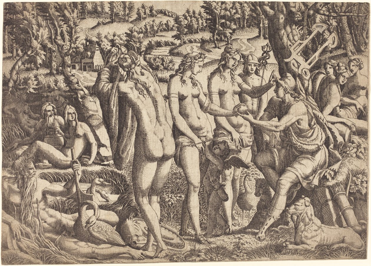 Le Jugement de Paris - Jean Mignon after Luca Penni