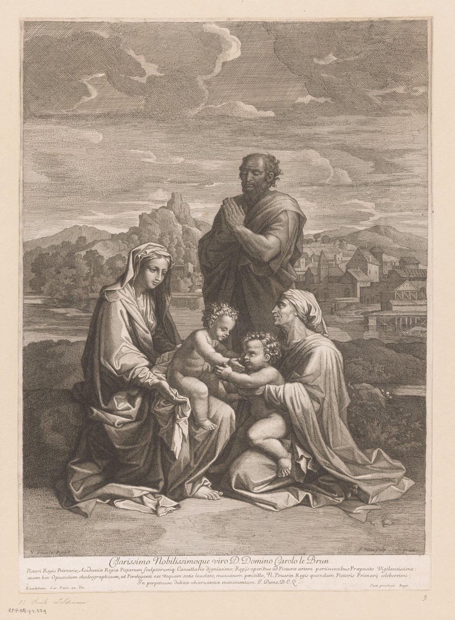 Sainte Famille avec Élisabeth et Jean - Jean Pesne