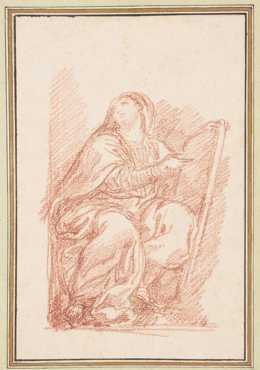 Figure assise avec tablette - Jean Robert Ango