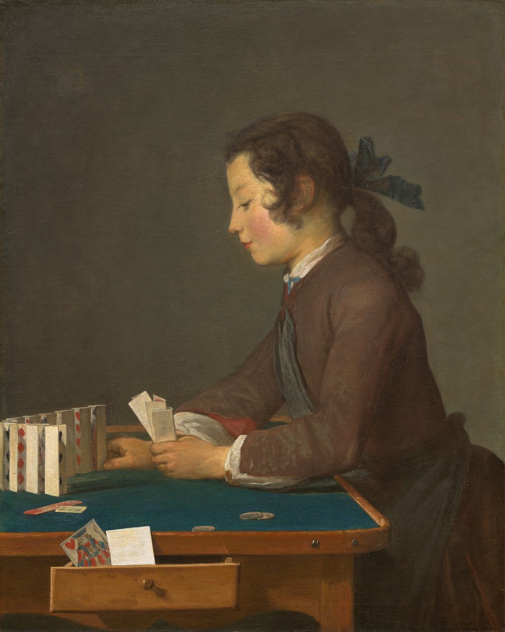 Le Château de cartes, probablement 1737 - Jean Baptiste Simeon Chardin