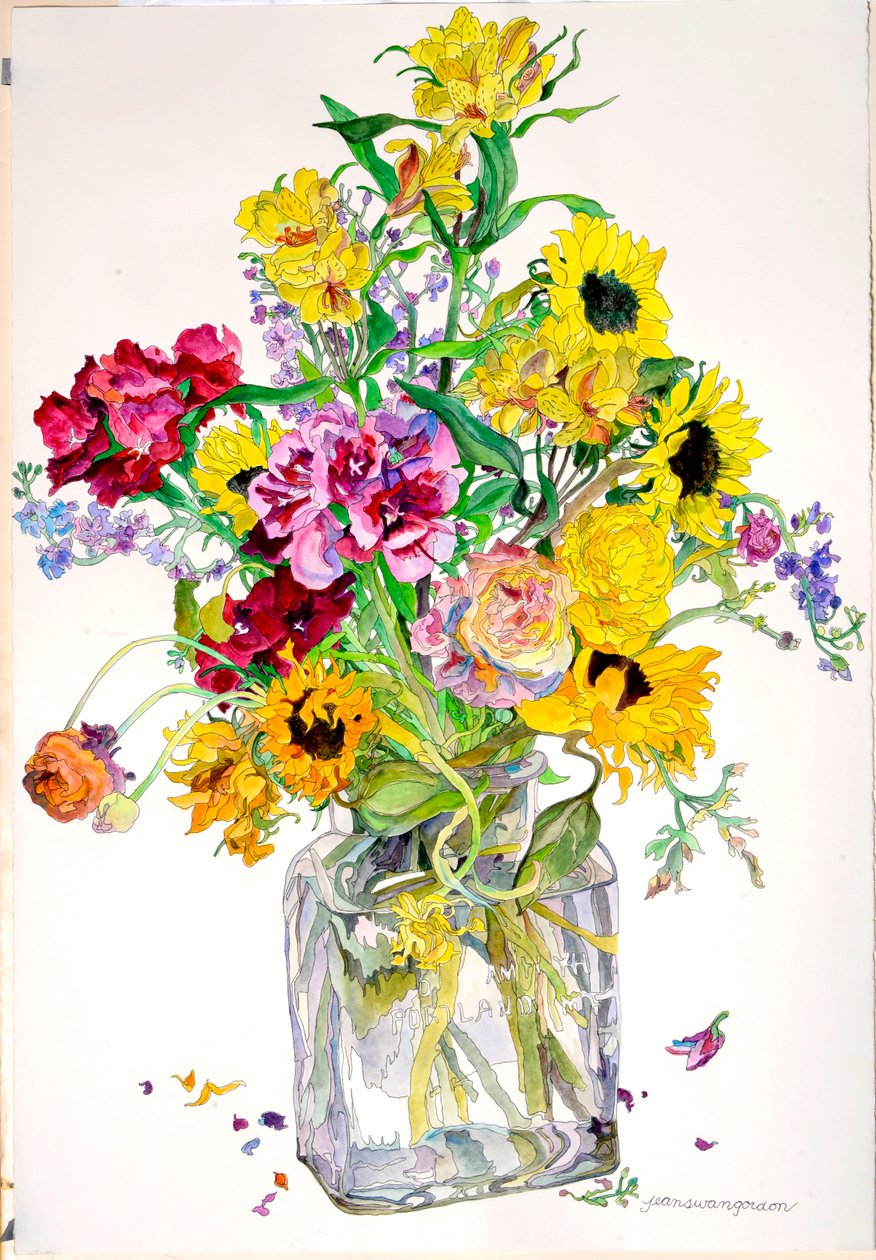 Tournesols, Godetia, Alstroemères, Renoncules - Jean Swan Gordon